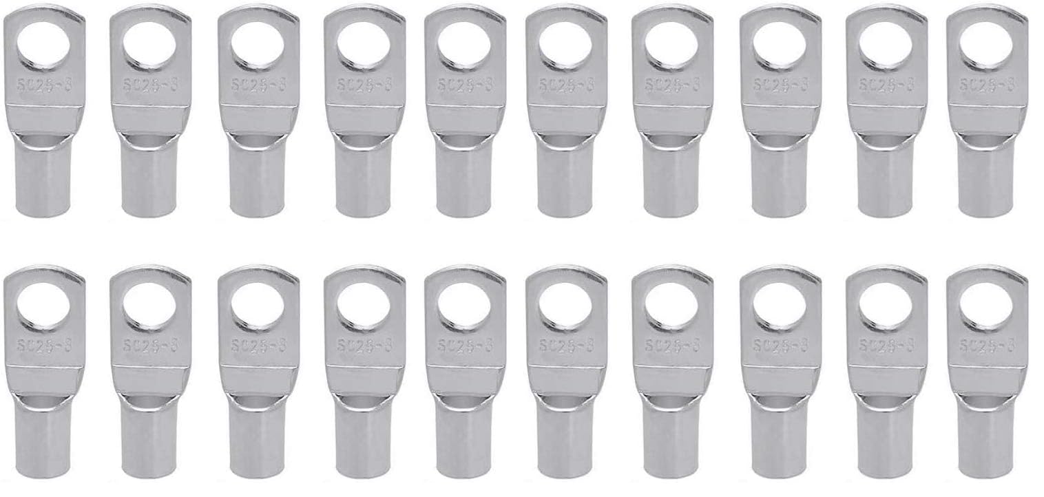 Royal Apex Copper Cable Lugs 10Pcs Set-Wire Terminals, Connector Cable lugs Ring Battery SC Terminals, for Marine, Solar, Automotive, Electric, Home Applications etc (Hole Size 10mm, Cable Size 10mm)