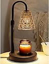 Candle Warmer Lamp with Timer Dimmable, Birthday Gifts for Women Mom, House Warming Gifts New Home Decor, Wax Melt Warmer for Jar Candles with 2 Bulbs