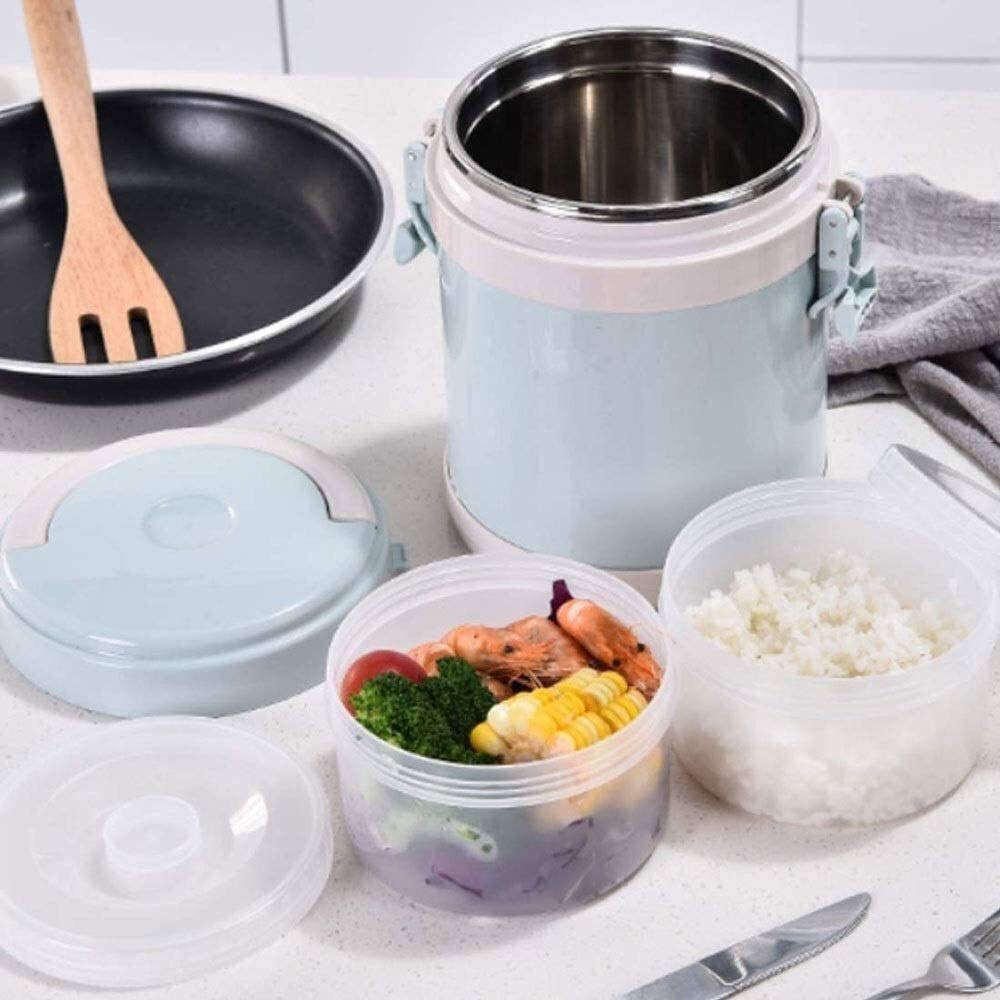 Fiambrera, recipiente térmico aislado para alimentos, frasco de 0,8 l/2,0 l, fiambrera a prueba de fugas, sopa de acero inoxidable, tarros de almuerzo para comida caliente, fiambrera aislada, oferta
