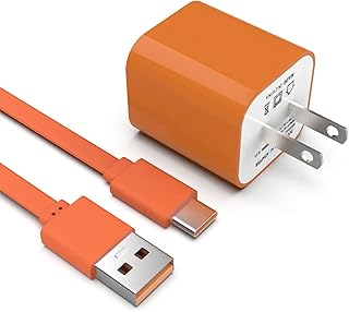 Replacement Charge 4 Charging Cord Charger Adapter Compatible with JBL Charge 4, JBL Charge 5, JBL Flip 4, JBL Flip 5, JBL Pulse 4, JR POP, Endurance Peak Wireless Speakers, Orange, 3.3ft