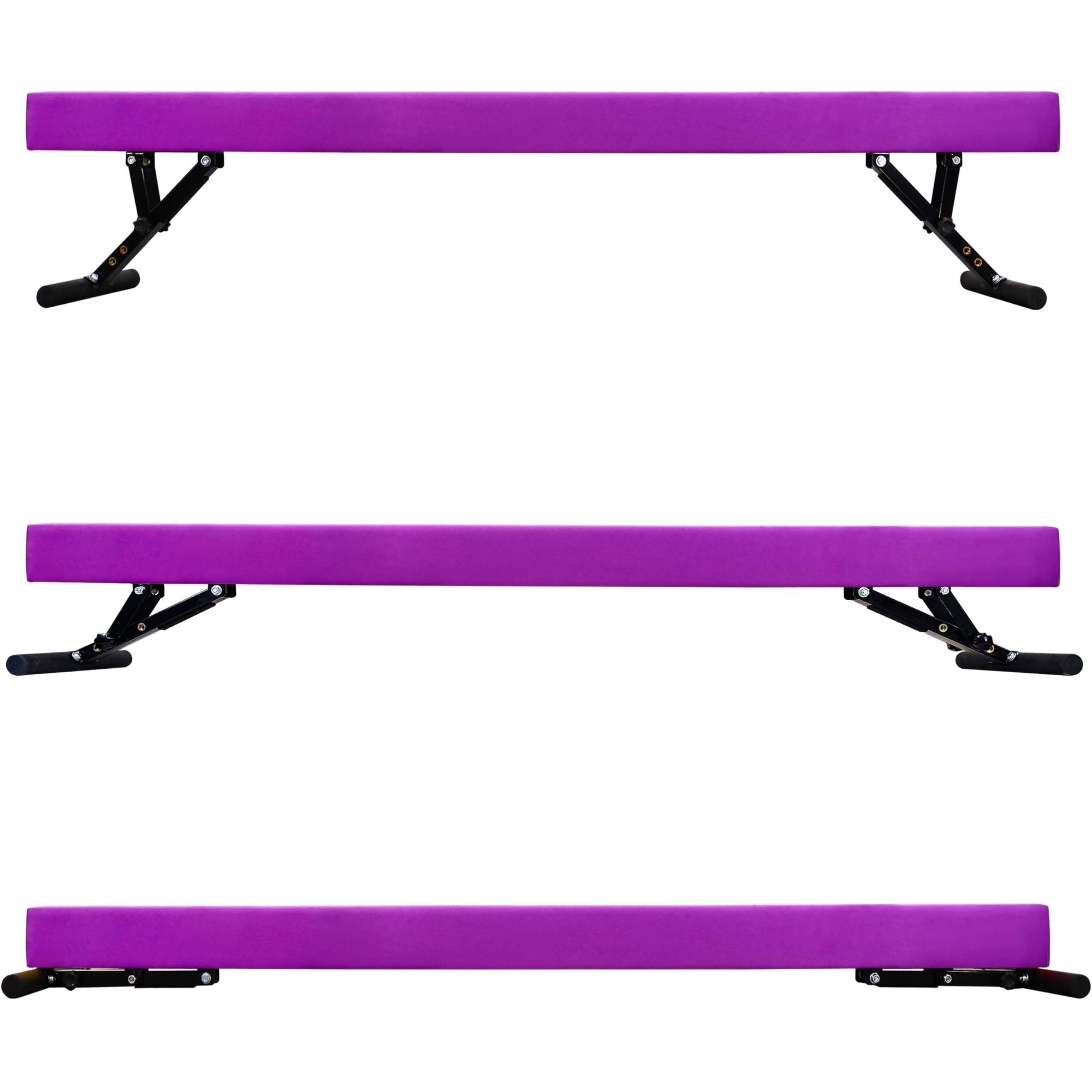 FC FUNCHEER Adjustable balane Beam for Kids - 8FT Gymnastics Beam - high and Low Floor Beam for All Gymnastic Levels-Professional Gymnastic Equipment for Home and Gym Center