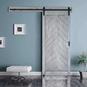 WOLFBIRD Sliding Barn Door Floor Guide Adjustable Door Bottom Roller Guides Wall Mount Black
