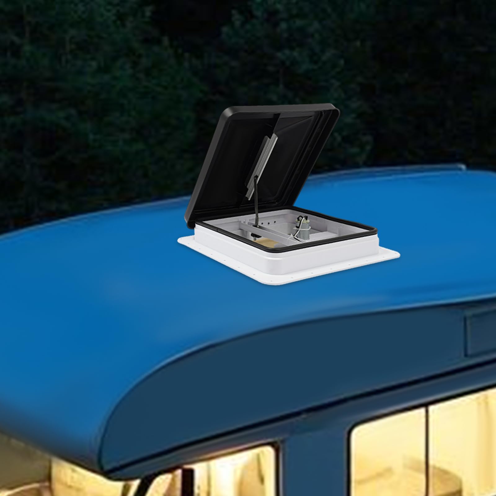 42 x 42cm Dachfenster, Wohnmobil Dachfenster, Universal Wohnmobil mit Standard 14 x 14 Zoll Öffnungen, wasserdicht und staubdicht, Lüftungsdachfenster für Wohnwagen, Wohnmobile