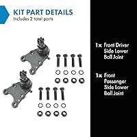 Vista 999 de TRQ, junta de rótula inferior delantera para el lado del conductor y del acompañante