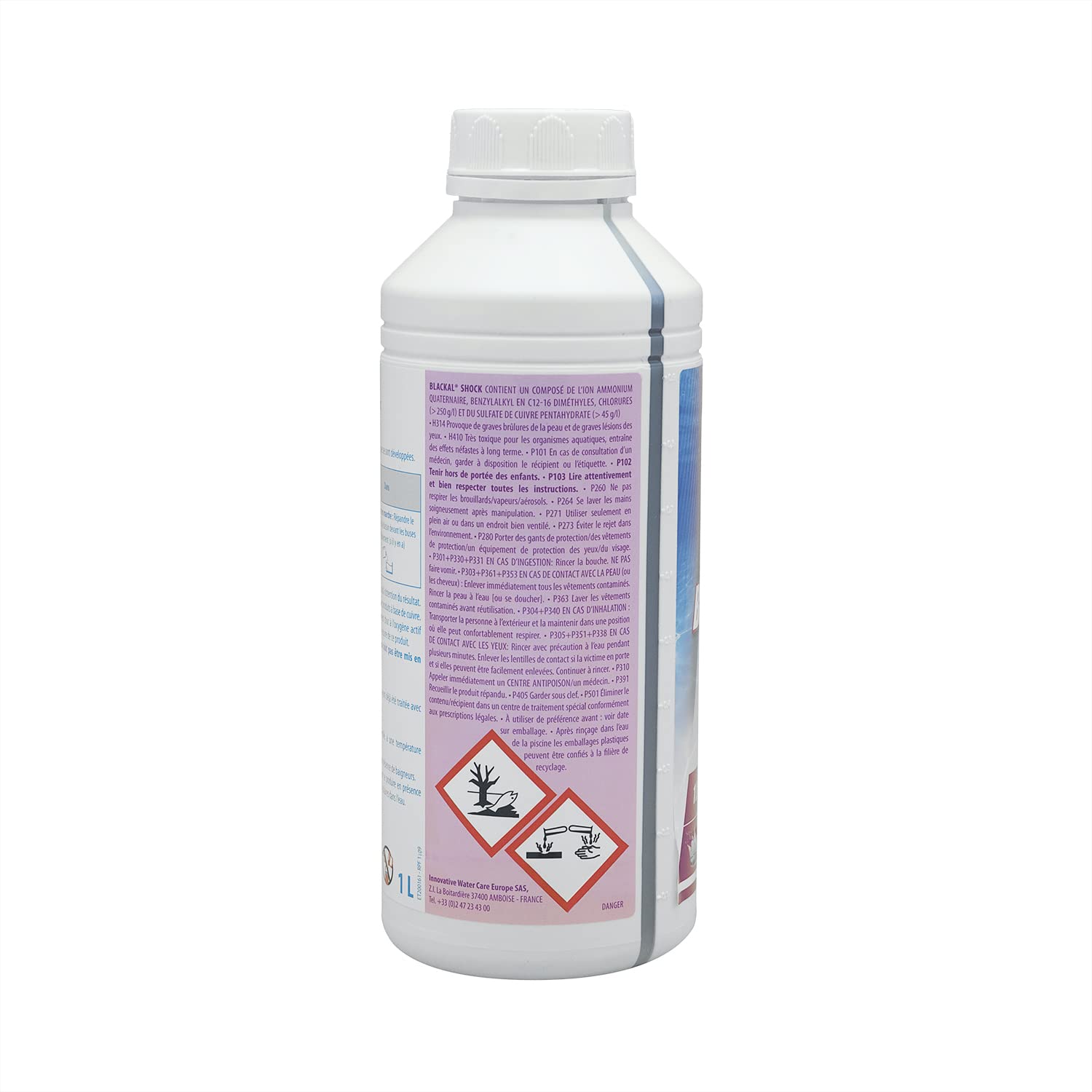 HTH BLACKAL Shock Liquide - 1L | Anti-Algues Curatif Choc - Concentré + 10 Tests HPS OFFERTS 6 en 1