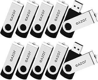 EAZOR USB Drive 4GB External Hard Drive 20 Pack USB Flash Drive 4G Black Memory Storage Flash Drives(20 Pack 4GB)