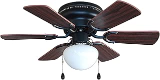 Hardware House 17-4640 Arcadia 30-Inch Oil Rubbed Bronze Flush Mount Hugger Ceiling Fan, Cherry or Walnut Blades - coolthings.us