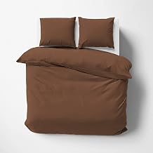 Day Care Impressible Super Soft Microfiber 3 Piece Duvet Cover Set Size (61X91 Inches) And 2 Pillow Cover 300 TC (18X28 Inches) - Single Size/Chocolate Brown