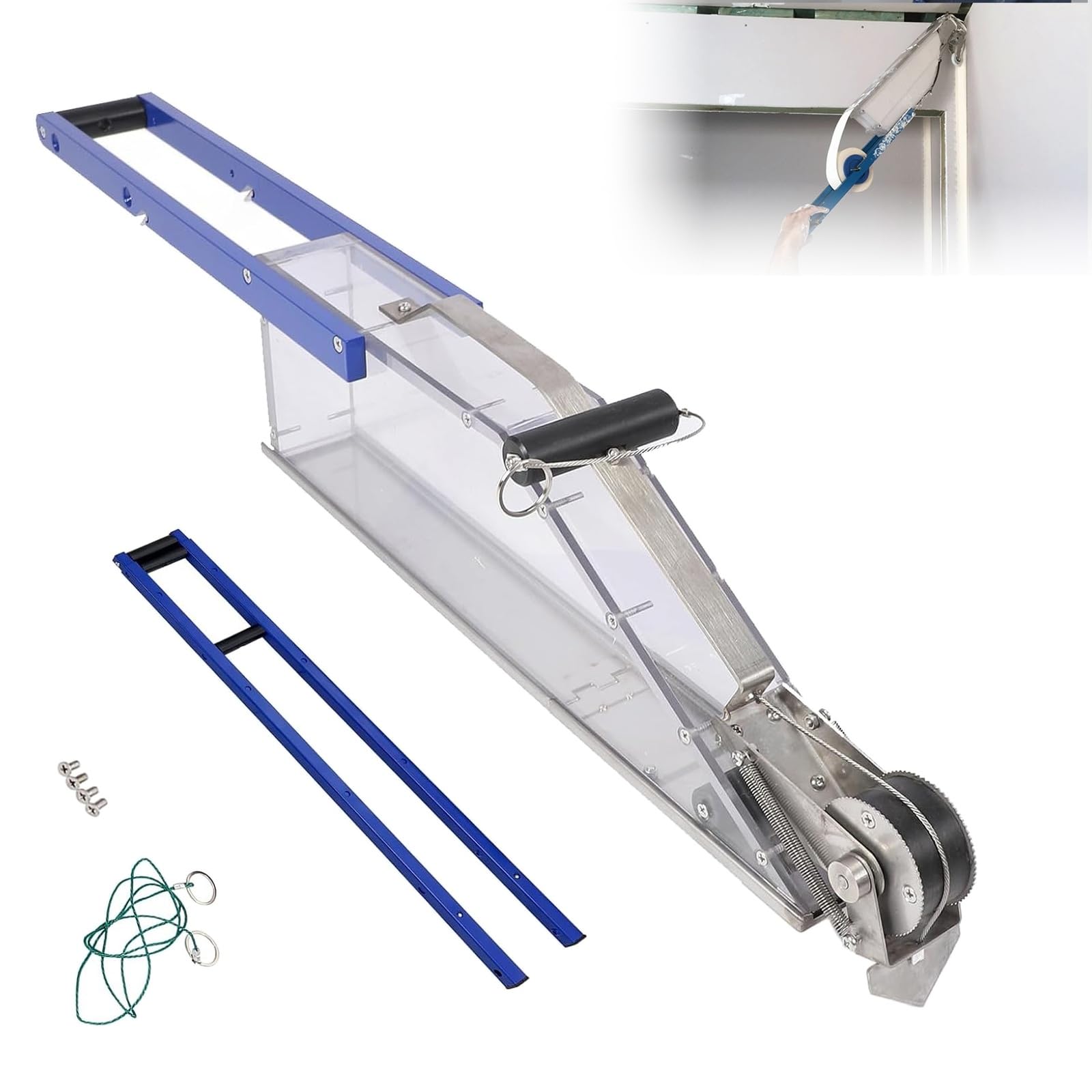 XCSCUK Drywall Tape and Mud Dispenser, Drywall Taping Tool, Drywall Tape Dispenser Mud Box,Adjustable Lengths,for Both Flat and Internal Joins