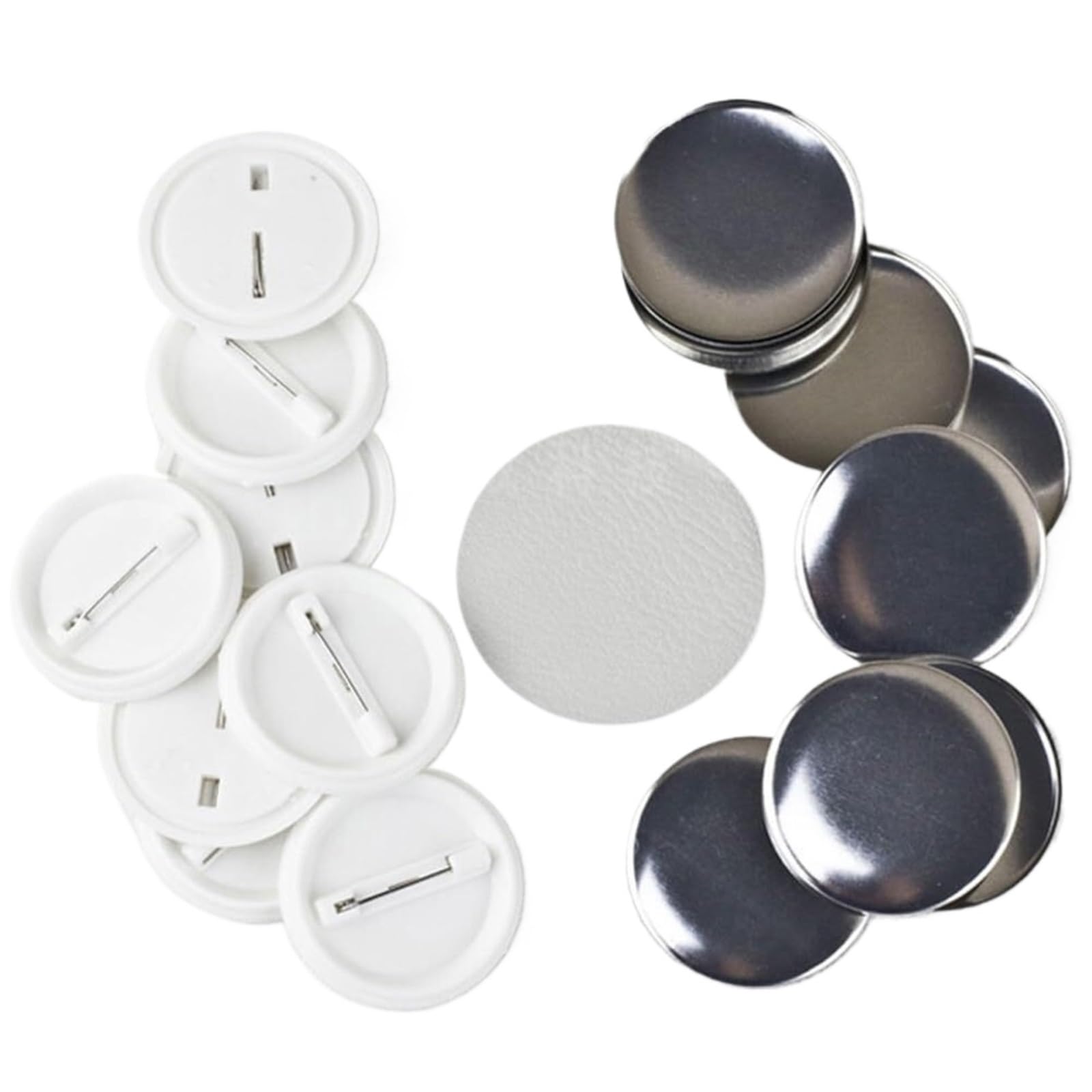 NGTFDCP Badge Machine, 100pcs/Set Plastic Blank Badge Button Parts, Apparel Supplies, DIY Craft Materials, 58mm, Making Kit DIY Crafts