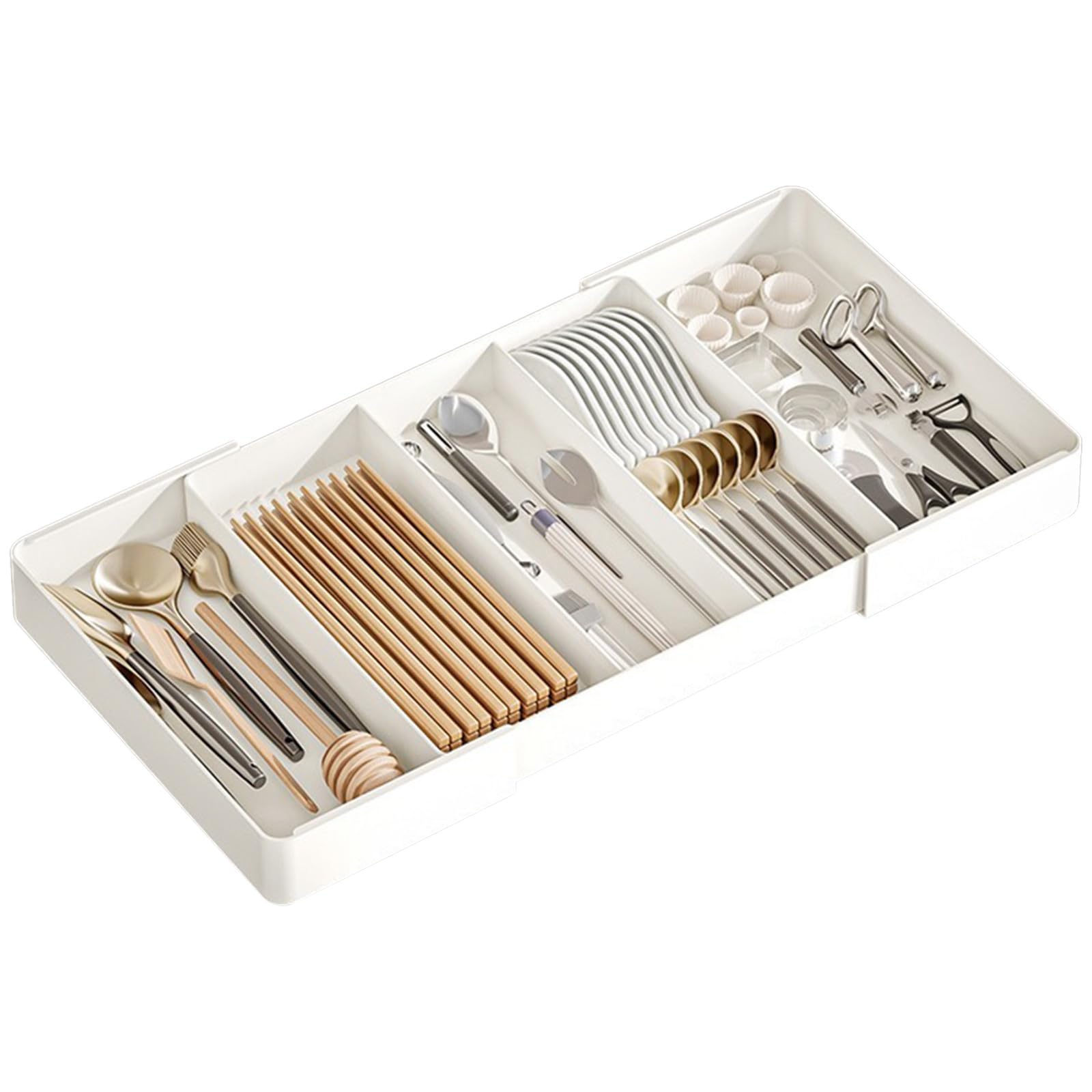 Elnwnnkc Kitchen Drawer Divider Portable Kitchen Drawer Sturdy Storage Organizers for Cutlery Accessibility Organizers