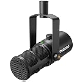 Dynamic Microphone, USB/XLR Podcast PC Microphone with Software, EQ,Tap-to-Mute, Headphone Jack, Gain Knob & Volume Control, Studio Mic for Broadcast, Recording, Streaming & Gaming (PD400X)