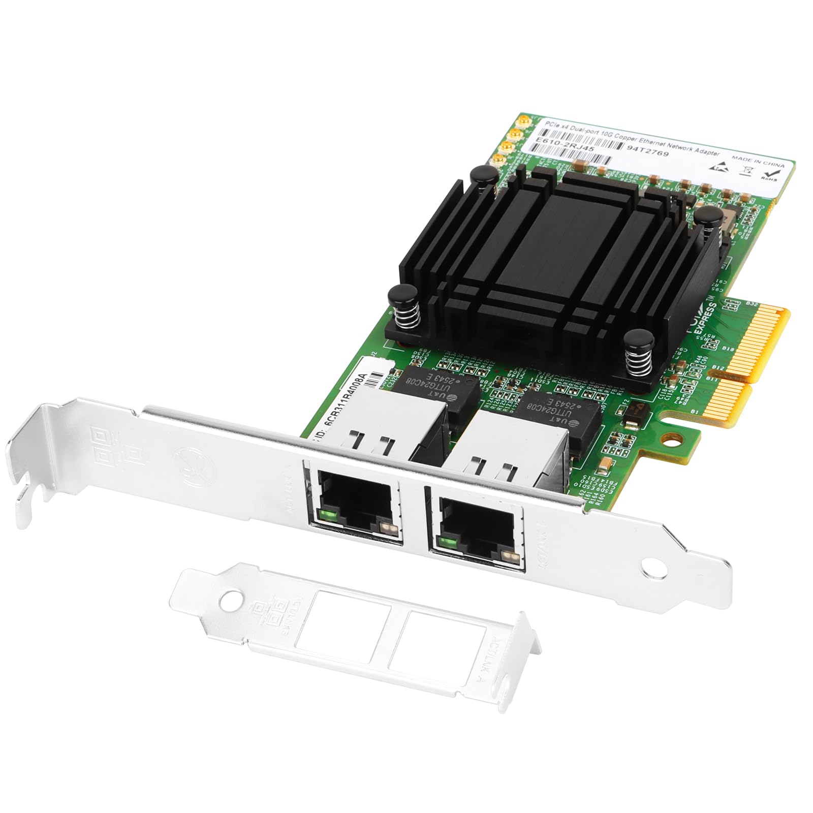 for Intel E610 PCIe x4 2*RJ45 Port 10Gbase-T Ethernet Network Adapter 10Gb LAN Card Support Windows Server/Windows/Linux/VMware/ESX