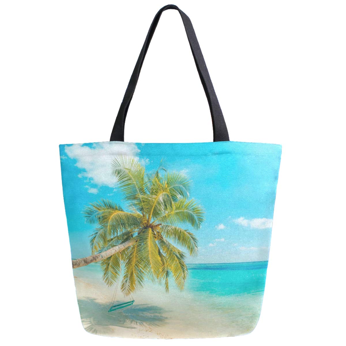 Chic Funny Cute Pattern Big Handle Extra Large Shoulder Tote Bag for Beach Travel Weekender Gym Grocery Shopping