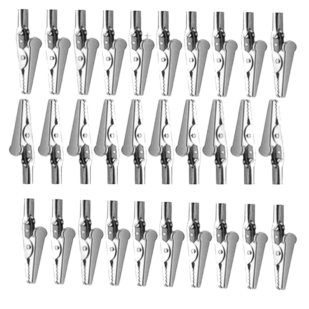 Sopepoyie 25PCS Insulated Mini Test Alligator Clip 10mm Insulated Safety Test Leads Alligator