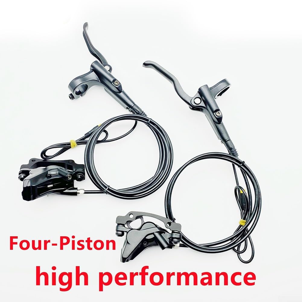 Set di freni idraulici per motore, freno a disco E-For a 4 pistoni, anteriore e posteriore, sistema di spegnimento per BBS01, connettore a 3 poli, freno a olio idraulico per sicurezza elettrica