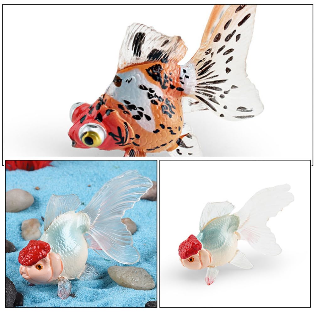 Amazon.co.jp: VICASKY 魚 フィギュア 金魚 水槽 飾り 金魚 リ 金魚