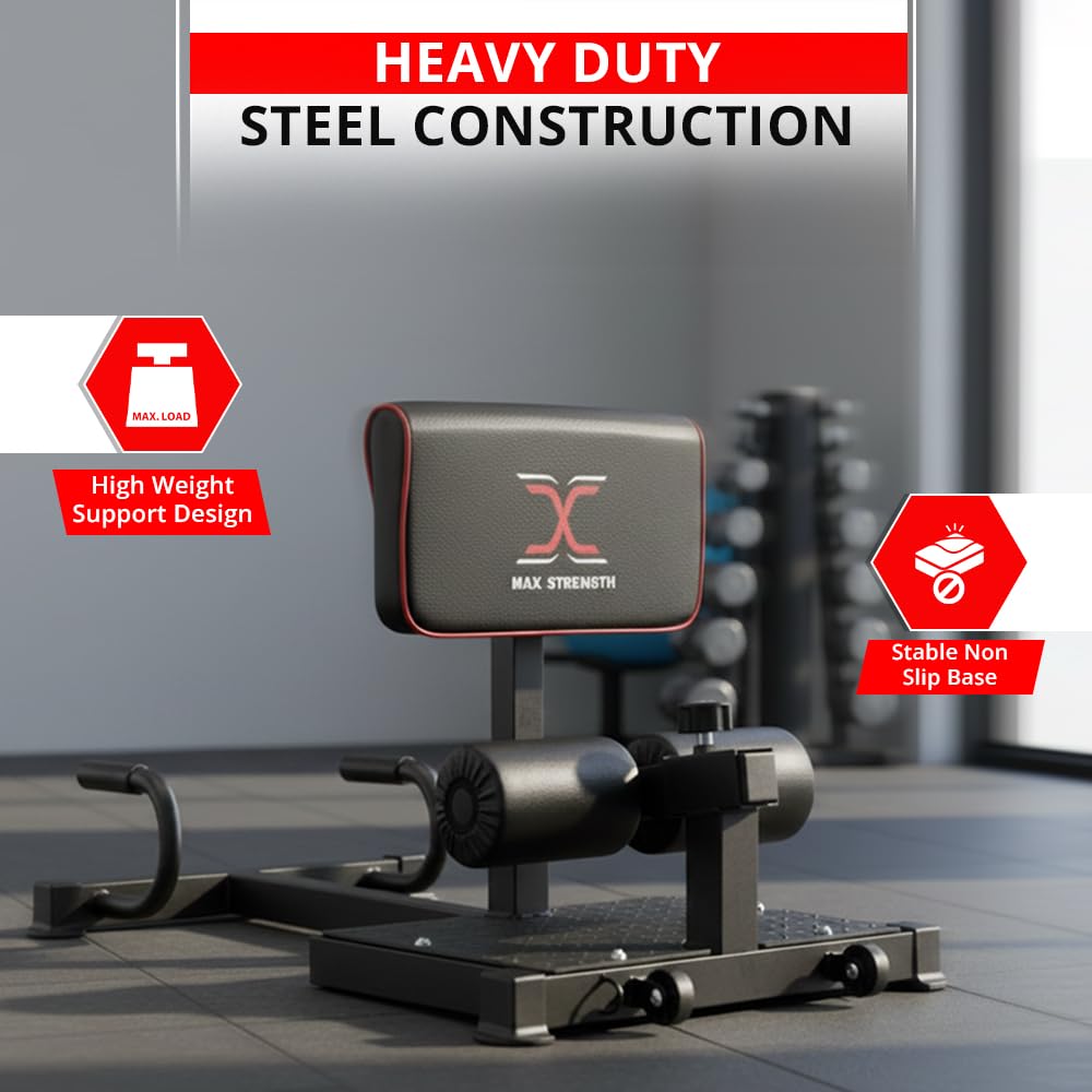 Max Strength Sissy Kniebeugenbank, strapazierfähig, Beinmaschine, Fitness, Fitnessstudio, Unisex, für Unterkörper und Rumpftraining, Trainingsgerät mit Widerstandsbändern