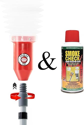 Nuevo y mejorado Fumar PRO - Detector de humoprobador de alarma contra incendios + 1 lata HSI SmokeCheck