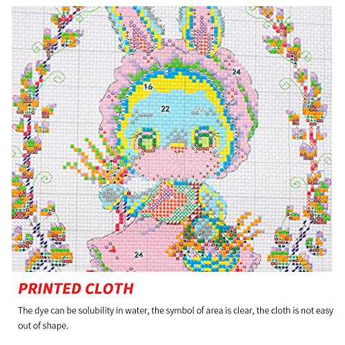 DIY Cross Stitch Counted Kits Stamped Kit Cross-Stitching Pattern for Home Decor, 11CT Pre-Printed Fabric Embroidery Crafts Needlepoint Kit(Magpies)