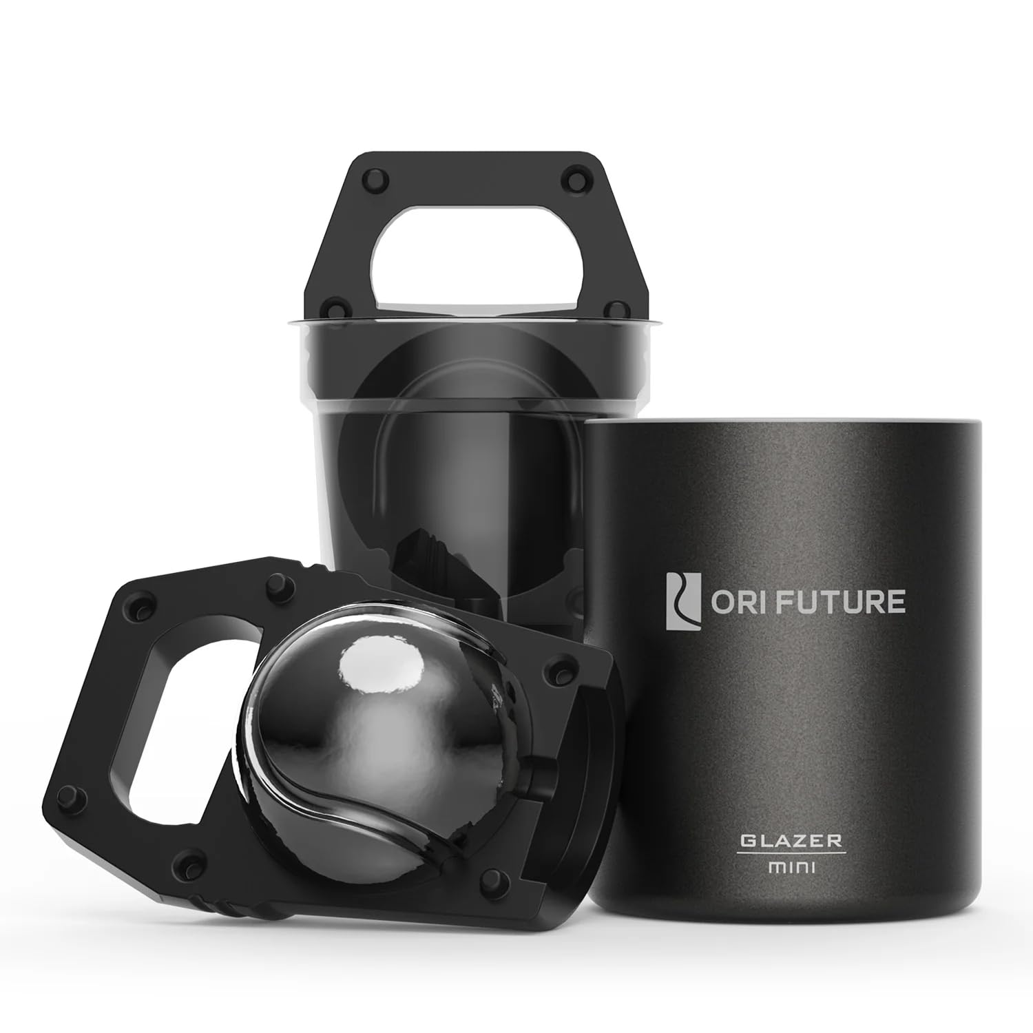 ORI Future Glazer mini, Clear Sphere Ice Mold, Tennis Ice Cube Maker for Whiskey