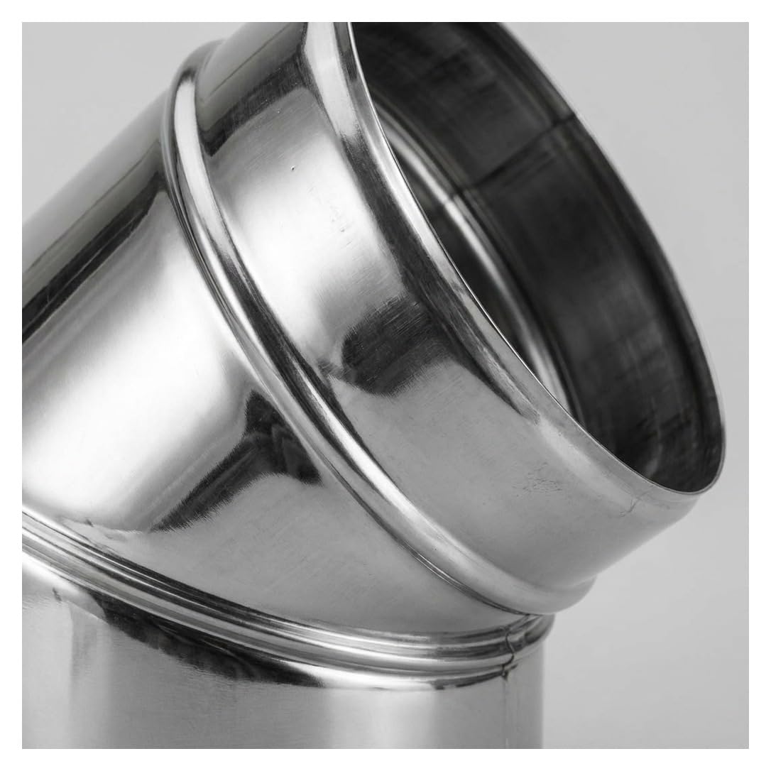 MAKA Curva 45 Gradi Canna Fumaria Doppia Parete Inox Ø 200 mm