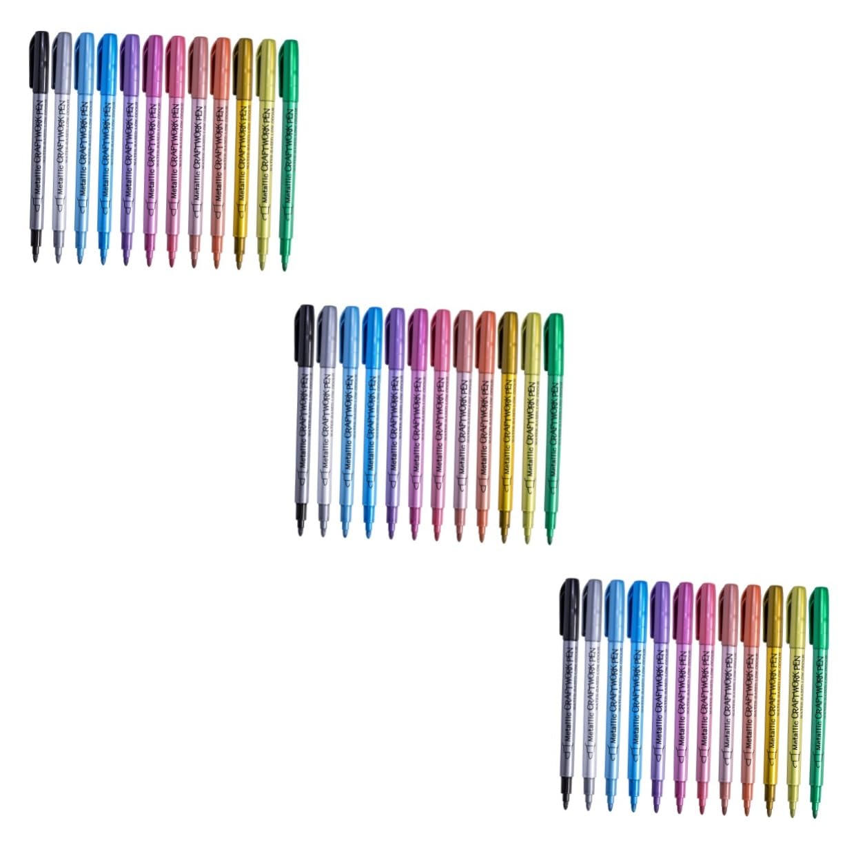 STOBOK 36stücke Metallic Paint Pens Farbige Acrylmarker Für Kunst -projekte Wax Seal Und Mehr Für Karton Und Bastelarbeiten