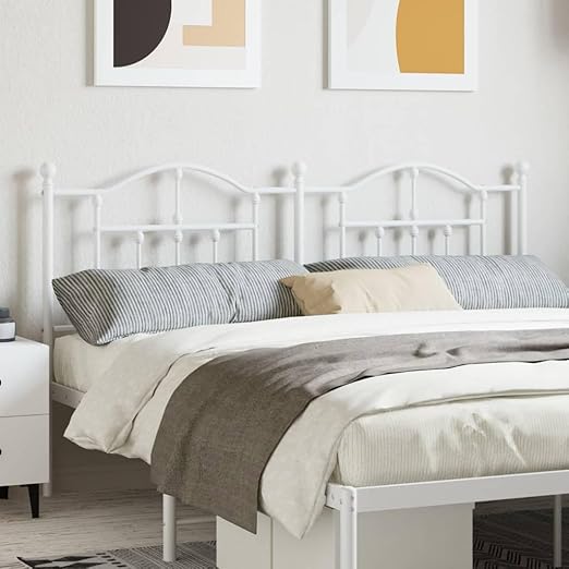 Iiaky Metal Headboard White 160 cmwall headboard double,wall