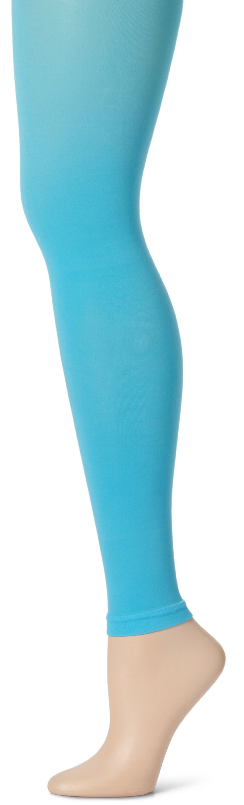 Sansha Women's Microfiber Footless Dance Tights, Turquoise, One Size