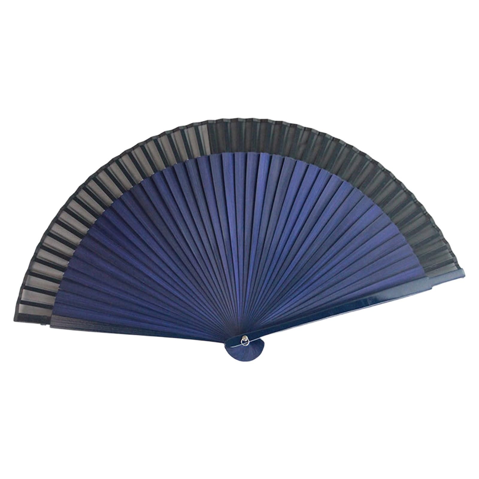 ZEPFJHE Artistic Oriental Folding Fan Handcrafted and Soft Fabric Handheld for Cooling Decoration Dancing Props Traditional Foldable Hand with Fabric Portable Handheld for Cooling Decoration and