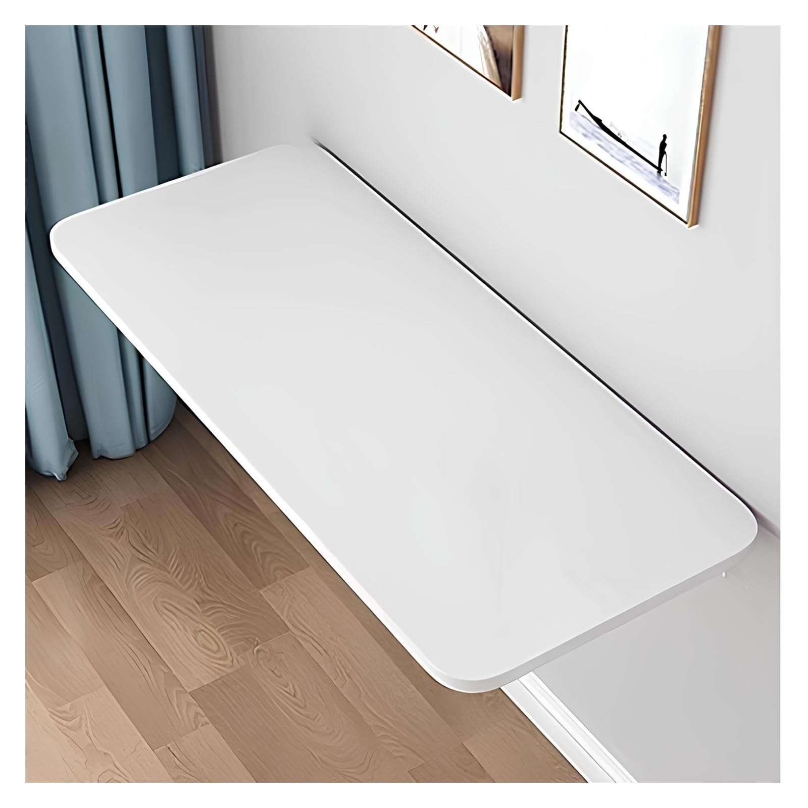 LWJSOCP WallMounted Drop Leaf Dining Table SpaceSaving Folding Desk for Office & Laundry Compact Floating Workbench White 80x40cm Versatile Home Solution