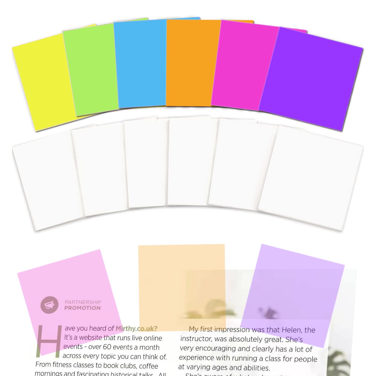 Self-Stick Note Pads (Rainbow)