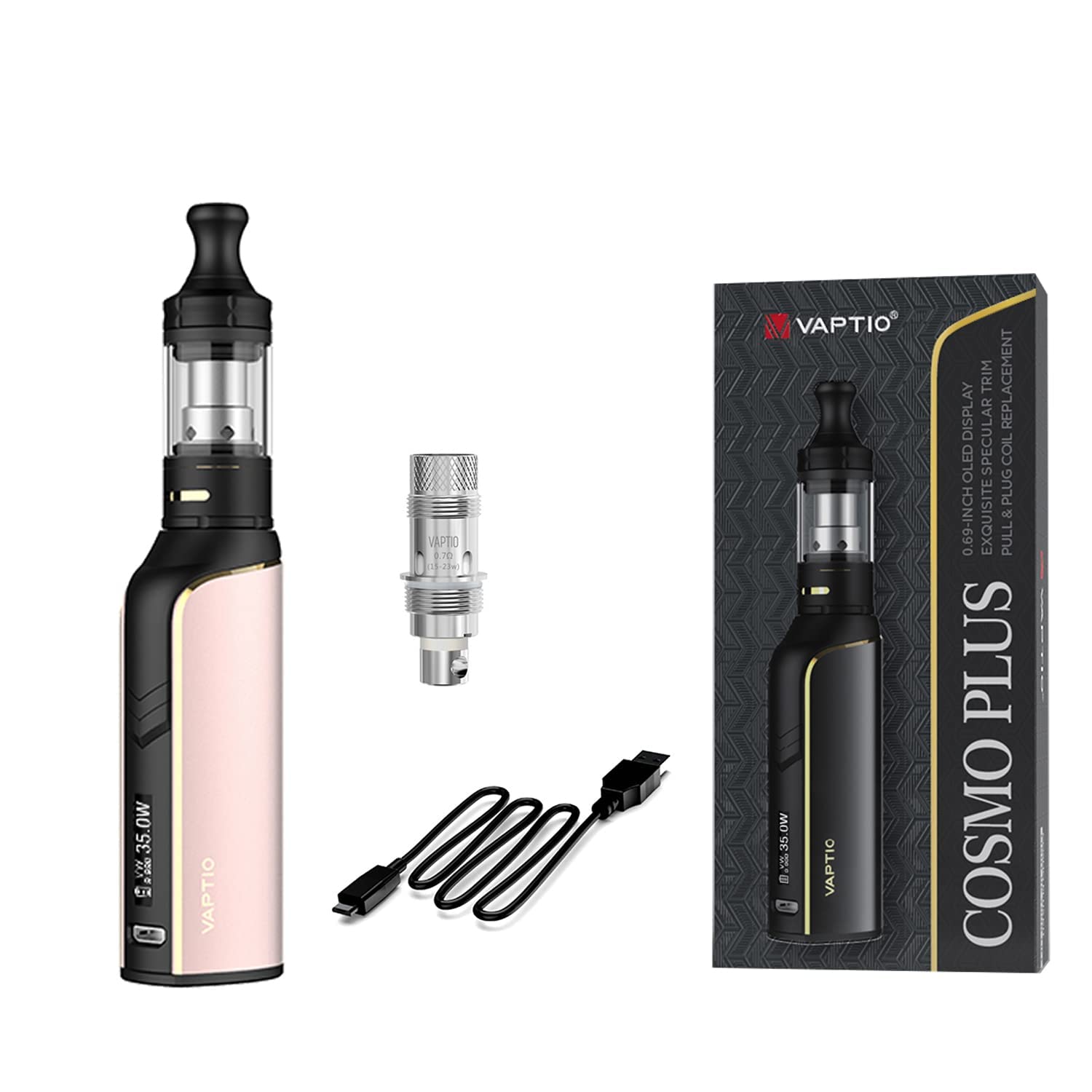 Vaptio COSMO PLUS Vape KIT 35W Cigarette lectronique MOD sans e Liquide  sans Nicotine : Amazon.fr: High-Tech