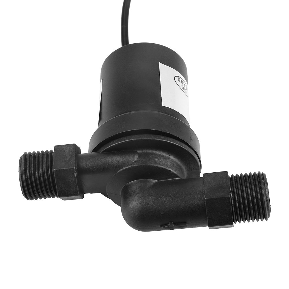 Pompa wodna 24 V dc, pompa wodna 24 V DC 24 V 18 W pompa ciepłej wody bezszczotkowa solarna pompa wody o wysokiej tempie do obiegu słonecznego podgrzewacza wody, 0,85 A, 11 l/min, rozmiar gwintu: 1 / 2BSP (20 mm)