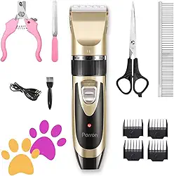 Máquina de Tosa Pet: Cachorros e Gatos, Profissional, Lâminas Precisas e Altura Ajustável - Maquininha de Tosar, 110V/220V, acompanha acessórios Premium - marca PARRON