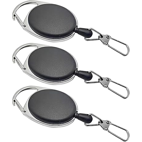 3PCS Fly Fishing Zinger Retractors