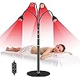 Red Light Therapy - 4 Heads Therapy Lamp Body with Adjustable Bracket, 660nm Red-Light and 850nm Near Infrared Panel for Face, Body