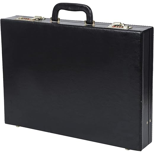 IRHA Black Faux Leather Briefcase Medium
