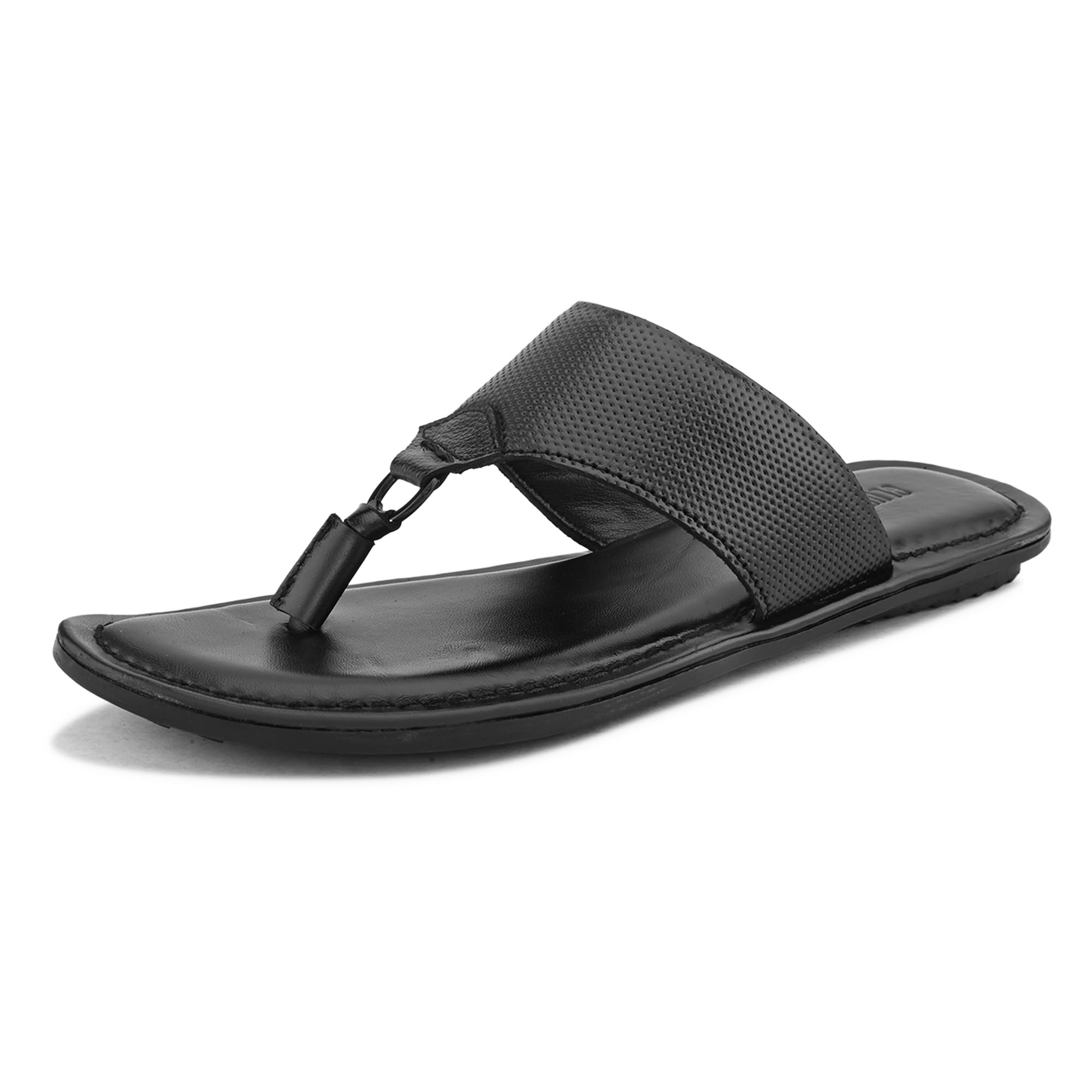 blue leather by centrino Sandal for Men | Grip Insole for Stability | Traditional Look with Leather made | Comfortable Casual look sandal for Men's (4052)-picture-12