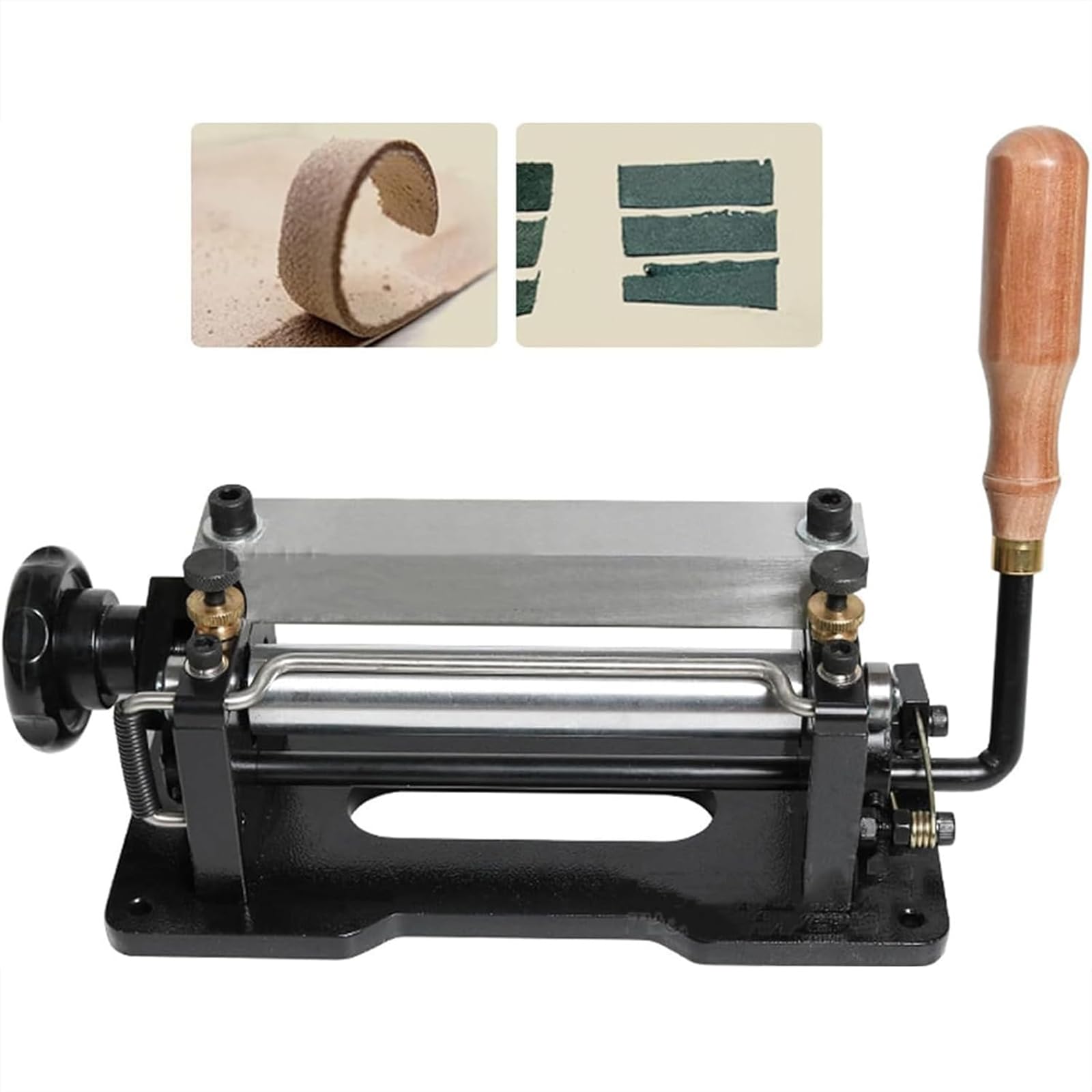 SBCGFY Manual Leather Skiver Paring Machine, Diy Leather Peeling Tools, Max Shaving Width 80Mm, Depth/Thickness Adjustment Knob