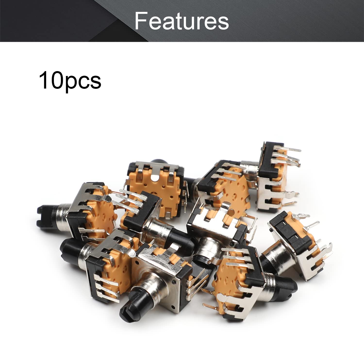 Fielect 10Pcs 360 Degree Rotary Encoder 7 Pins Ec12 Shaft
