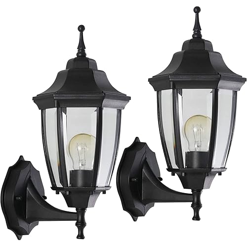2-Pack Waterproof Aluminum Outdoor Light Fixture Wall Mount Exterior Porch Lights Outdoor Wall Lamp,Anti-Rust Porch Lights for Outside Garage Patio Exterior Lights for House