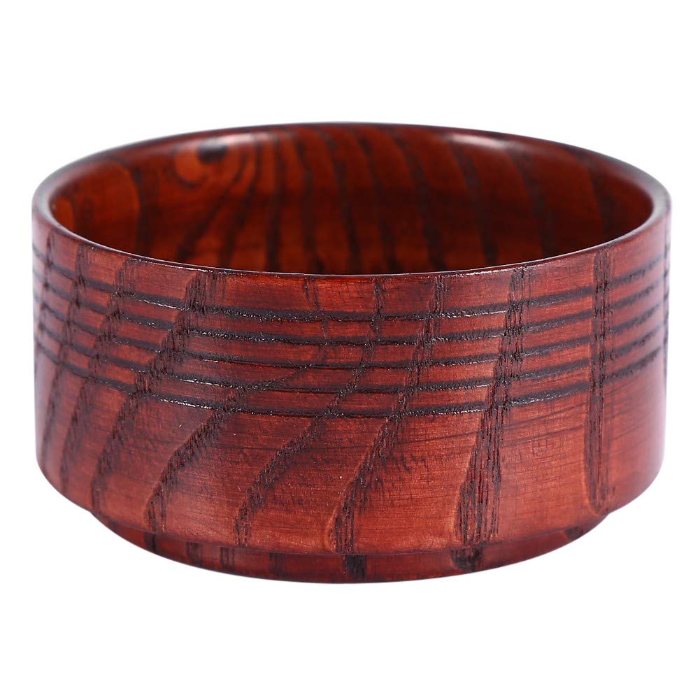 Ciotola di Sapone da Barba per Uomo in Legno di Quercia Naturale - Tazza di Rasoio Detergente, Schiuma e Accessori per la Cura della Barba