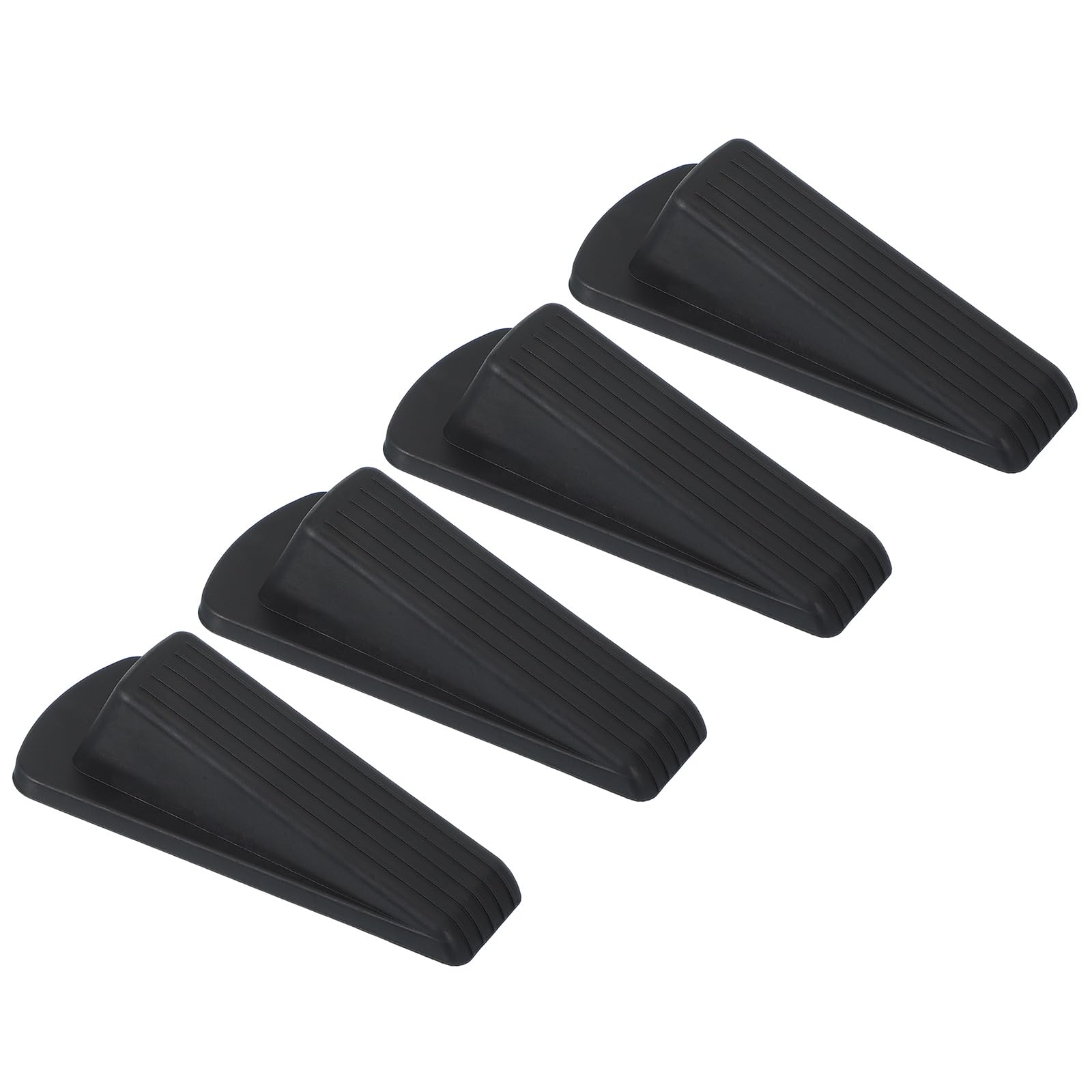 PATIKIL Door Stoppers for Bottom of Door 4 Pack Sturdy Stackable Rubber Door Stopper Wedge for Tile Concrete Carpet Wood Heavy Duty Door