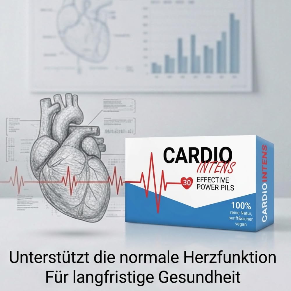 CARDIO Herz: Reguliert den Blutdruck - unterstützt Gesundheit schneller zu erreichen - Deutsche Herstellung