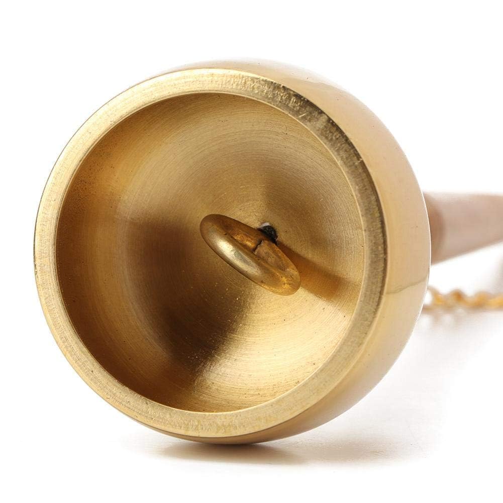 Handglocke Meditation Buddhismus Gebetsglocken Holzgriff Messing Gesang Schrift Ritualinstrument Implementieren Sie buddhistische Lieferungen
