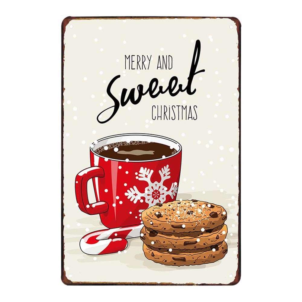 Funny Coffee Quote - Metal Tin Sign Retro Vintage Plaque Set of 4