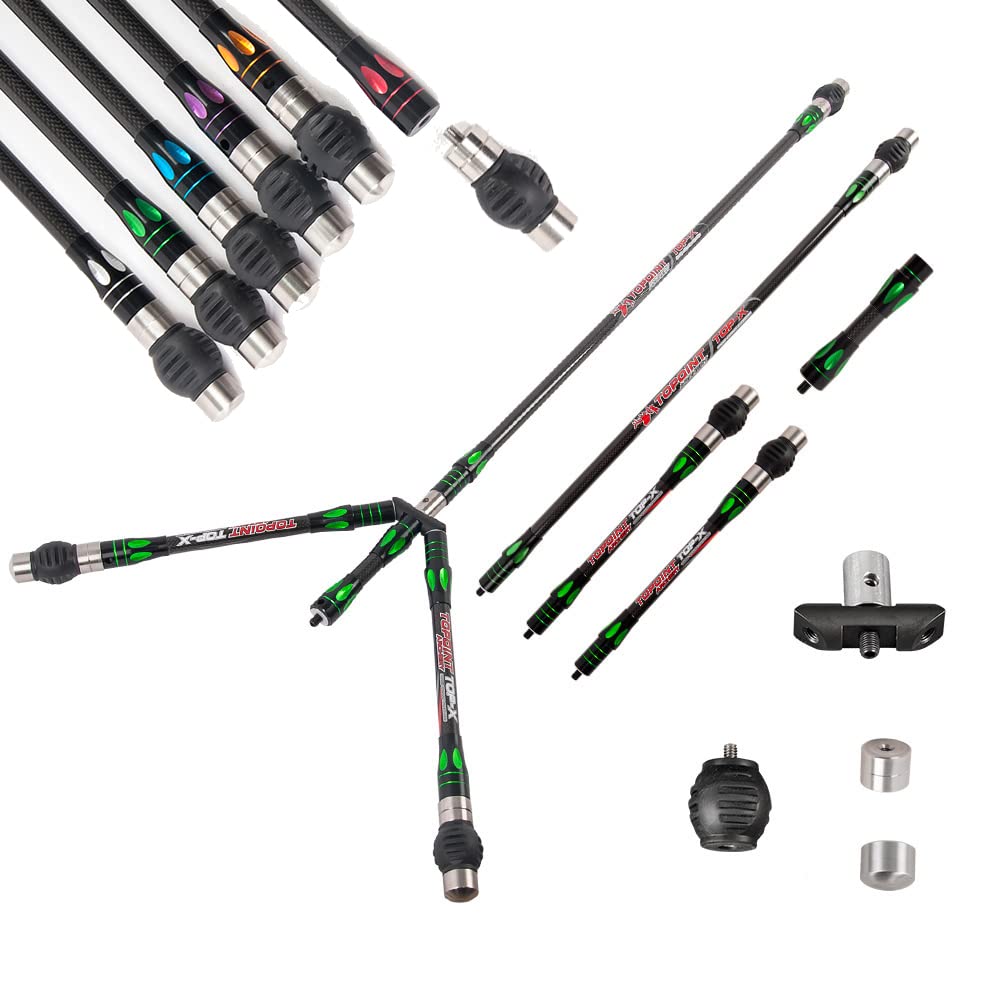 Wolfman Archery Balance Bar Stabilizer Set 3K Pure Carbon Fiber Shock Absorber Balance Rod Main-Bar/Side-Bar/Extend-Bar/V-Bar for Competitive Recurve Bow Compound Bow Accessory