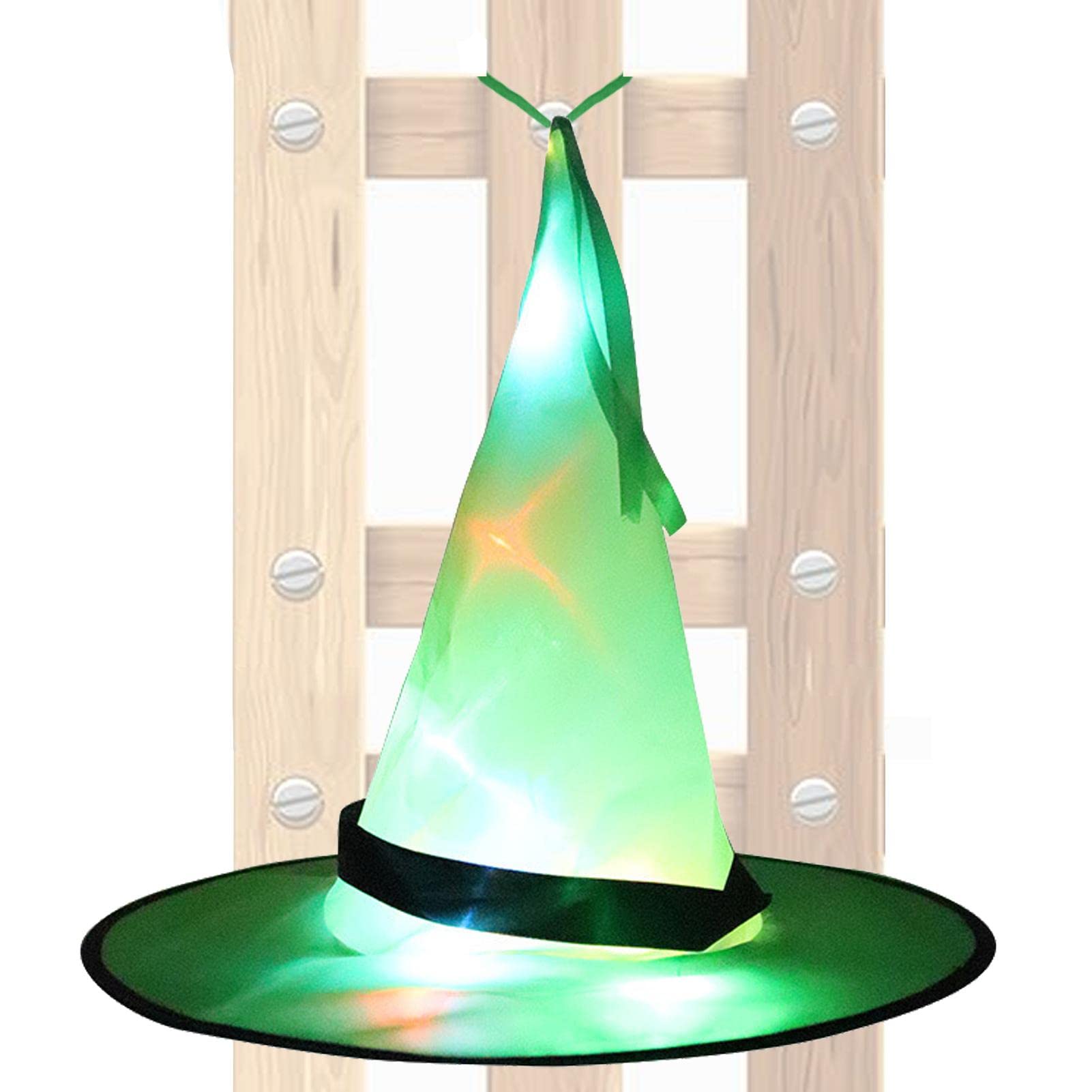 Light up Witch Hat | Glowing Witch Cap Hat, can Be Hung,Light up & Glowing Witch Hat Cap for Halloween Witch Costume Accessories A/r