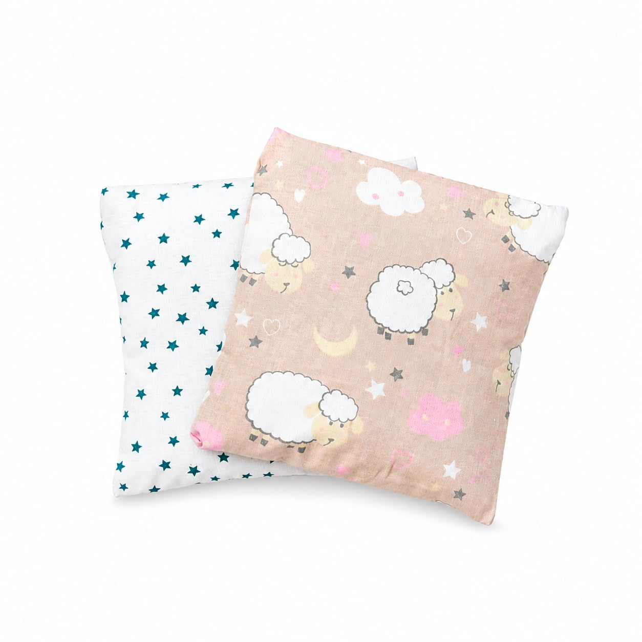 Kirschkernkissen 15x15 (2er Set) cm mit 2 waschbaren Hüllen | Handgemacht in Österreich | Wärmekissen & Kältekissen | Naturfüllung | 2 Designs für Babys & Kinder